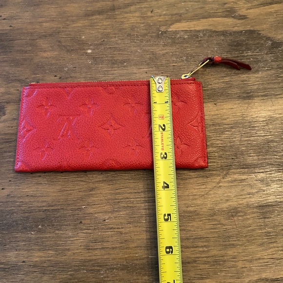 Josephine Zippered Wallet Insert Monogram Empreinte Leather Cerise Louis Vuitton - Picture 15 of 15